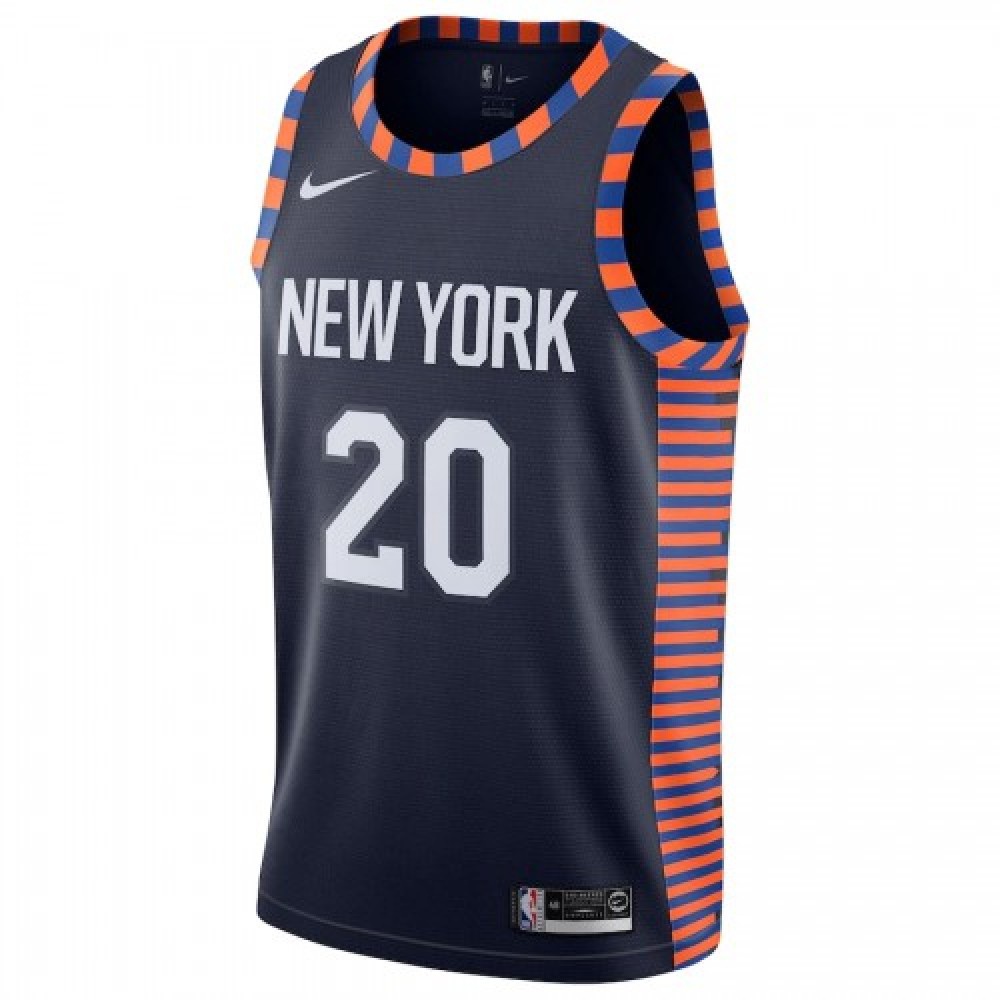 Men's New York Knicks Kevin Knox II #20 Navy 2019/20 Finished Swingman Jersey - City Edtion-Pro Kit Vault | Brand New 26/27 Sports Jerseys
